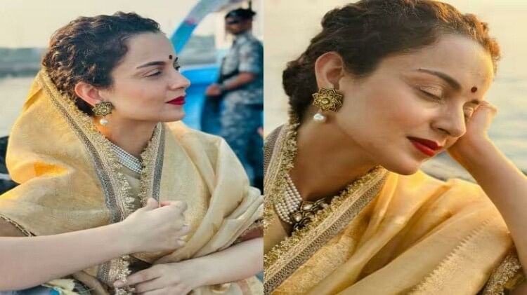 kangana-ranaut:-द्वारिकाधीश-दर्शन-करने-पहुंची-कंगना-रणौत,-‘तेजस’-की-असफता-के-बाद-अभिनेत्री-का-मन-हुआ-व्याकुल