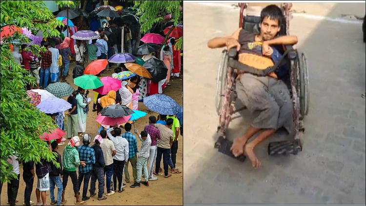 photos:-कोई-बारिश-के-बीच-वोट-देने-पहुंचा-तो-किसी-को-दिव्यांगता-भी-न-रोक-पाई,-देखें-तीसरे-चरण-के-मतदान-की-झलक